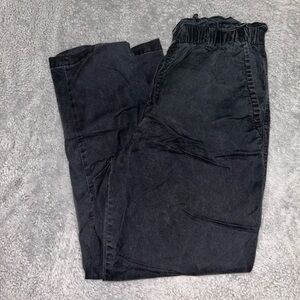 Black Paperbag Pants